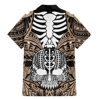 Personalised Polynesia Skull Family Matching Mermaid Dress and Hawaiian Shirt With Boars Tusk Gold Arty Vibe LT9 - Wonder Print Shop