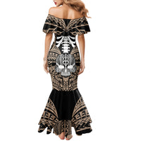 Personalised Polynesia Skull Mermaid Dress With Boars Tusk Gold Arty Vibe - Wonder Print Shop