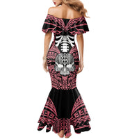 Personalised Polynesia Skull Mermaid Dress With Boars Tusk Pink Arty Vibe - Wonder Print Shop