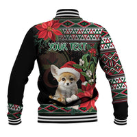 Algeria Christmas Personalized Baseball Jacket Fennec Fox Santa and Traditional Pattern LT9 - Wonder Print Shop