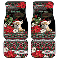 Algeria Christmas Personalized Car Mats Fennec Fox Santa and Traditional Pattern LT9 - Wonder Print Shop