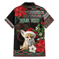 Algeria Christmas Personalized Family Matching Long Sleeve Bodycon Dress and Hawaiian Shirt Fennec Fox Santa and Traditional Pattern LT9 - Wonder Print Shop