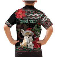 Algeria Christmas Personalized Family Matching Mermaid Dress and Hawaiian Shirt Fennec Fox Santa and Traditional Pattern LT9 - Wonder Print Shop