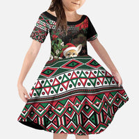 Algeria Christmas Personalized Family Matching Mermaid Dress and Hawaiian Shirt Fennec Fox Santa and Traditional Pattern LT9 - Wonder Print Shop