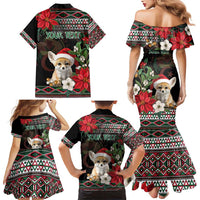 Algeria Christmas Personalized Family Matching Mermaid Dress and Hawaiian Shirt Fennec Fox Santa and Traditional Pattern LT9 - Wonder Print Shop