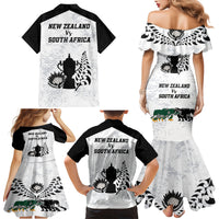 New Zealand South Africa Rugby Family Matching Mermaid Dress and Hawaiian Shirt History Commemorative World Cup Winners Unique LT9 - Wonder Print Shop