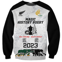 New Zealand South Africa Rugby Sweatshirt History Commemorative World Cup Winners Unique - Wonder Print Shop