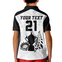 Custom New Zealand South Africa Rugby Kid Polo Shirt History Commemorative World Cup Winners Unique - Wonder Print Shop