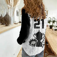 Custom New Zealand South Africa Rugby Women Casual Shirt History Commemorative World Cup Winners Unique - Wonder Print Shop