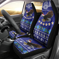 American Samoa Christmas Car Seat Cover Manuia le Kerisimasi Polynesian Tribal LT9 - Wonder Print Shop