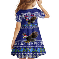 American Samoa Christmas Family Matching Summer Maxi Dress and Hawaiian Shirt Manuia le Kerisimasi Polynesian Tribal - Wonder Print Shop