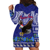American Samoa Christmas Hoodie Dress Manuia le Kerisimasi Polynesian Tribal - Wonder Print Shop