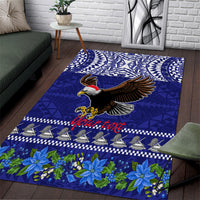 Personalised American Samoa Christmas Area Rug Manuia le Kerisimasi Polynesian Tribal LT9 - Wonder Print Shop