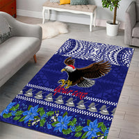 Personalised American Samoa Christmas Area Rug Manuia le Kerisimasi Polynesian Tribal LT9 - Wonder Print Shop