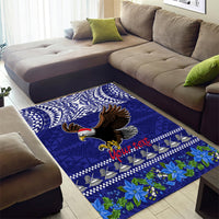Personalised American Samoa Christmas Area Rug Manuia le Kerisimasi Polynesian Tribal LT9 - Wonder Print Shop