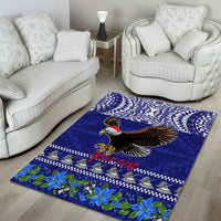 Personalised American Samoa Christmas Area Rug Manuia le Kerisimasi Polynesian Tribal LT9 - Wonder Print Shop