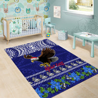 Personalised American Samoa Christmas Area Rug Manuia le Kerisimasi Polynesian Tribal LT9 - Wonder Print Shop