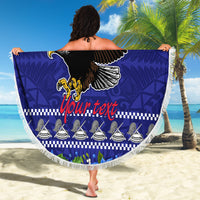 Personalised American Samoa Christmas Beach Blanket Manuia le Kerisimasi Polynesian Tribal LT9 - Wonder Print Shop