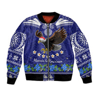 Personalised American Samoa Christmas Bomber Jacket Manuia le Kerisimasi Polynesian Tribal LT9 - Wonder Print Shop