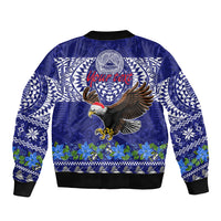 Personalised American Samoa Christmas Bomber Jacket Manuia le Kerisimasi Polynesian Tribal LT9 - Wonder Print Shop
