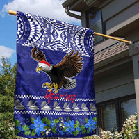 Personalised American Samoa Christmas Garden Flag Manuia le Kerisimasi Polynesian Tribal - Wonder Print Shop