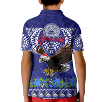 Personalised American Samoa Christmas Kid Polo Shirt Manuia le Kerisimasi Polynesian Tribal - Wonder Print Shop