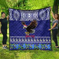 Personalised American Samoa Christmas Quilt Manuia le Kerisimasi Polynesian Tribal - Wonder Print Shop