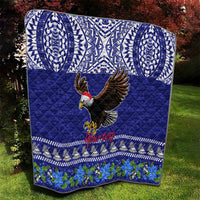 Personalised American Samoa Christmas Quilt Manuia le Kerisimasi Polynesian Tribal - Wonder Print Shop