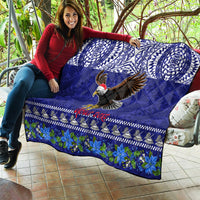 Personalised American Samoa Christmas Quilt Manuia le Kerisimasi Polynesian Tribal - Wonder Print Shop