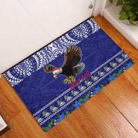 Personalised American Samoa Christmas Rubber Doormat Manuia le Kerisimasi Polynesian Tribal - Wonder Print Shop