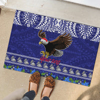 Personalised American Samoa Christmas Rubber Doormat Manuia le Kerisimasi Polynesian Tribal - Wonder Print Shop