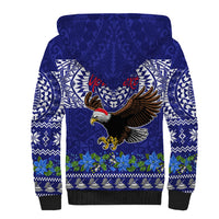 Personalised American Samoa Christmas Sherpa Hoodie Manuia le Kerisimasi Polynesian Tribal - Wonder Print Shop