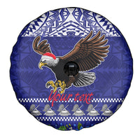 Personalised American Samoa Christmas Spare Tire Cover Manuia le Kerisimasi Polynesian Tribal - Wonder Print Shop