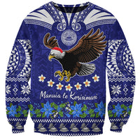 Personalised American Samoa Christmas Sweatshirt Manuia le Kerisimasi Polynesian Tribal - Wonder Print Shop