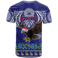 Personalised American Samoa Christmas T Shirt Manuia le Kerisimasi Polynesian Tribal - Wonder Print Shop