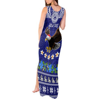 Personalised American Samoa Christmas Tank Maxi Dress Manuia le Kerisimasi Polynesian Tribal - Wonder Print Shop
