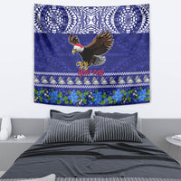 Personalised American Samoa Christmas Tapestry Manuia le Kerisimasi Polynesian Tribal - Wonder Print Shop