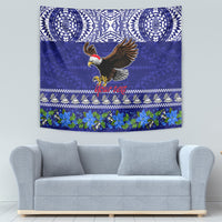 Personalised American Samoa Christmas Tapestry Manuia le Kerisimasi Polynesian Tribal - Wonder Print Shop