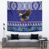 Personalised American Samoa Christmas Tapestry Manuia le Kerisimasi Polynesian Tribal - Wonder Print Shop
