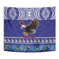 Personalised American Samoa Christmas Tapestry Manuia le Kerisimasi Polynesian Tribal - Wonder Print Shop