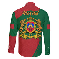 Morocco Proclamation Day With Flag Color Family Matching Off Shoulder Long Sleeve Dress and Hawaiian Shirt - Wonder Print Shop