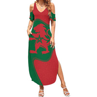 Morocco Proclamation Day With Flag Color Family Matching Summer Maxi Dress and Hawaiian Shirt - Wonder Print Shop