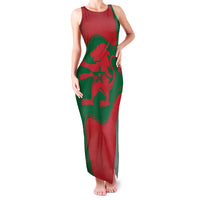 Morocco Proclamation Day With Flag Color Family Matching Tank Maxi Dress and Hawaiian Shirt - Wonder Print Shop