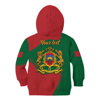 Morocco Proclamation Day With Flag Color Kid Hoodie - Wonder Print Shop