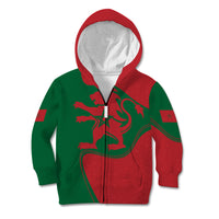 Morocco Proclamation Day With Flag Color Kid Hoodie - Wonder Print Shop