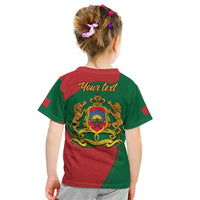 Morocco Proclamation Day With Flag Color Kid T Shirt - Wonder Print Shop