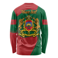 Morocco Proclamation Day With Flag Color Long Sleeve Shirt - Wonder Print Shop
