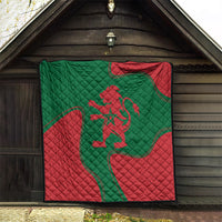 Morocco Proclamation Day With Flag Color Quilt - Wonder Print Shop