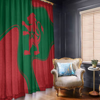 Morocco Proclamation Day With Flag Color Window Curtain - Wonder Print Shop