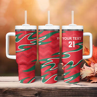 Custom Oman Cricket Tumbler With Handle 2016 Vintage Away Retro - Wonder Print Shop